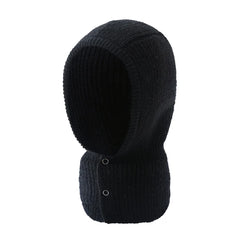 Hemlock Winter Hat & Neck Collar – Unisex Knitted Christmas Hood, Windproof Snood with Button Design