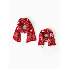 PATPAT Matching Christmas Scarves for Adult and Kids Isle Fair Pattern Adult