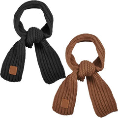 ZDWQFA 2-Pack Kids Winter Knit Scarves Warm Neck Warmers for Toddlers, Boys & Girls