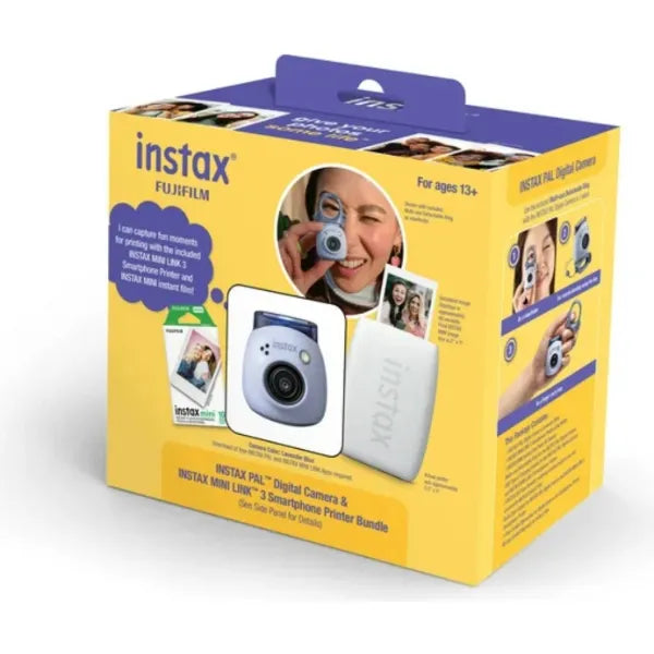 Fujifilm Instax Pal Digital Camera & Mini Link 3 Smartphone Printer Bundle