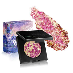 DE'LANCI Pressed Multichrome Eyeshadow Single – Duochrome & Holographic Color-Shifting Pigment – Intense Glitter, Talc-Free & Long-Lasting Formula