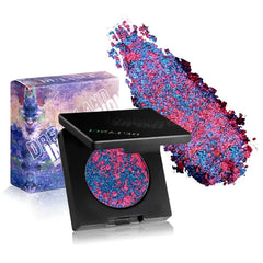DE'LANCI Pressed Multichrome Eyeshadow Single – Duochrome & Holographic Color-Shifting Pigment – Intense Glitter, Talc-Free & Long-Lasting Formula