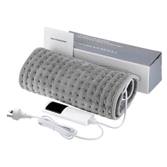 Dearbeauty Electric Heating Pad – 12'' x 24'' Weighted Heat Massaging Pad, 10 Heat Settings, 3 Timer Options, Auto Shut-Off - Light / Gray