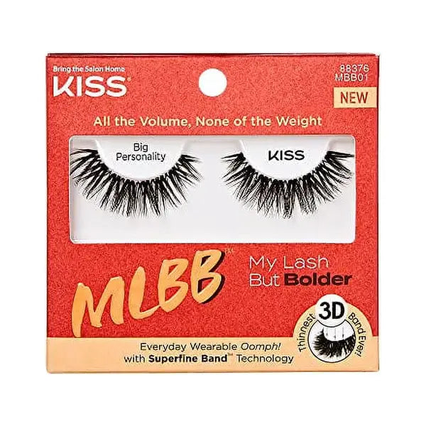 KISS My Lash But Bolder False Eyelashes, Big Personality', 14 mm, 1 Pair