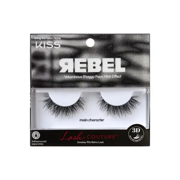 KISS Lash Couture Rebel, False Eyelashes, Main Character, 12 mm, 1 Pair