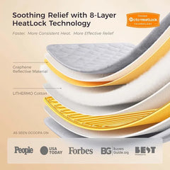 OCOOPA Graphene Heating Pad - Ultra Rapid 8-Layer Heat, 6-Hour Timer, 12" x 24" for Neck, Back & Shoulder Relief