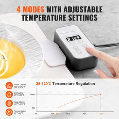 KFFKFF Electric Heating Pad, Roll-Up Buffet Food Heater, Silicone Portable Warming Surface with 4 Temperature Levels, Automatic Off & Child Safety Lock