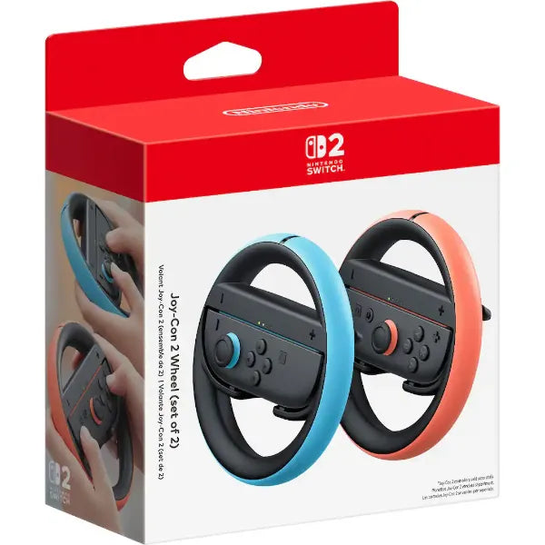 Nintendo Switch Joy-Con 2 Wheel Controller (Set Of Two) - Light Blue / Light Red