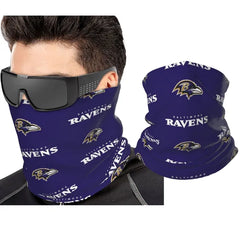 INNOVEN Ravens Unisex Neck Warmer – Winter Ski Sport Mask, Elastic Neck Scarf with Football Logo for Men & Women