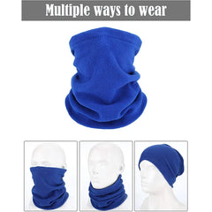 KITPIPI 4-Pack Winter Neck Warmers Gaiter Set – Windproof Face Masks for Cold Weather (Black, Blue, Dark Gray, Navy Blue)