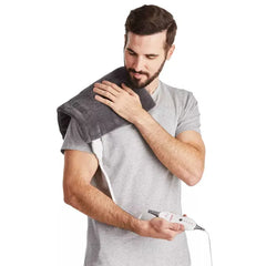 Sunbeam Premium Heating Pad 12" x 15" with Compact Storage - Gray