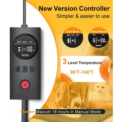 UNCN Pet Heating Pad - Pressure Activated Electric Heated Mat for Dogs & Cats, Indoor Use