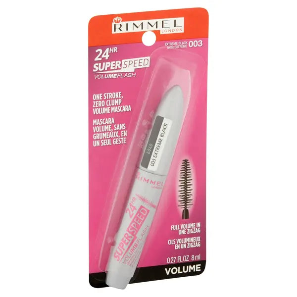 Rimmel London Volume Flash Super Speed Mascara, 003 Extreme Black, .27 fl oz