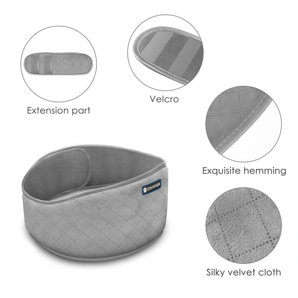 Comfier Heating Pad with Massage for Back Pain Relief - Waist Belt for Lumbar, Abdominal and Cramps - Gray