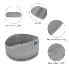 Comfier Heating Pad with Massage for Back Pain Relief - Waist Belt for Lumbar, Abdominal and Cramps - Gray