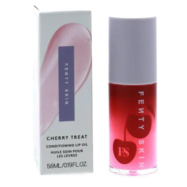 Fenty Beauty Cherry Treat Conditioning Lip Oil, Barbados Cherry, 0.19 oz