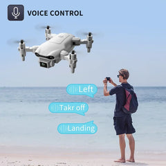 4DRC V9 Mini Drone with 720P HD Camera, FPV WiFi, Foldable Design, and 3 Batteries - White