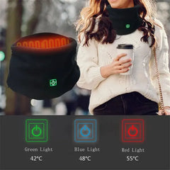 Trjgtas Winter Electric Heated Scarf - USB Rechargeable Neck Warmer with 3 Heat Settings