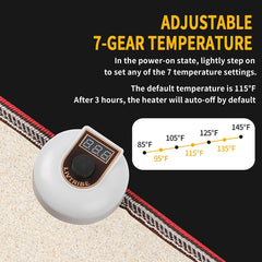 Livtribe AC 110V Heated Floor Mat - Electric Foot Warmer for Office & Home