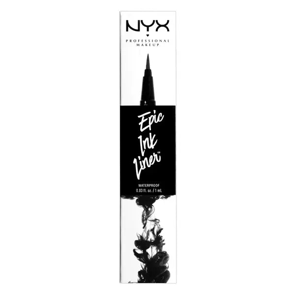 NYX Professional Makeup Epic Ink Vegan Waterproof Liquid Eyeliner, Black, 0.16 oz