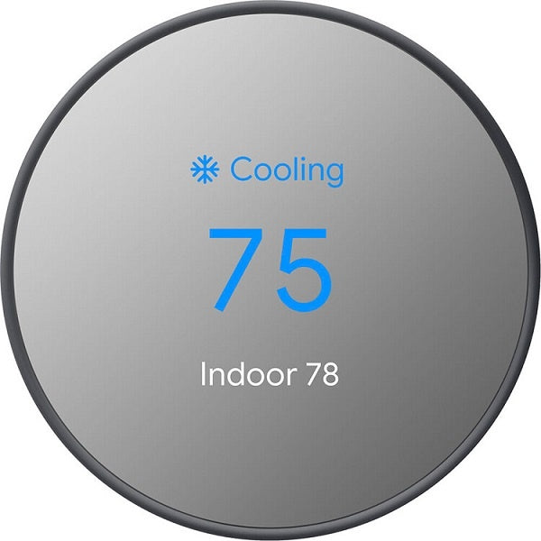 Google Nest Smart Programmable Wifi Thermostat (GA02081-US) Charcoal