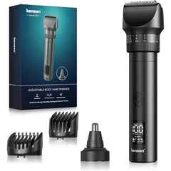 Kensen Beard Trimmer for Men - Hair Clippers with 42 Adjustable Length Settings, Professional Mens Grooming Kits Precision Trimming for Beard Facial Nose Trimmer IPX6 Waterproof LED Display Mustache Trimmer