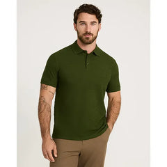 Express Textured Square Jacquard Cotton Blend Polo