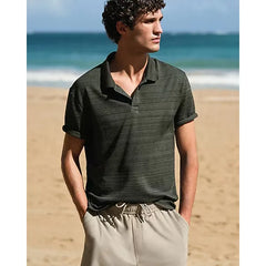 Express Textured Striped Jacquard Luxe Pique Polo