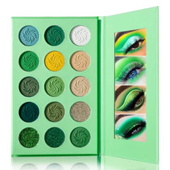 DE'LANCI Space Blue Eyeshadow Palette 15 Color Cosmetics Pressed Pigment Christmas Snowflake Eye Shadow Pallete Matte Shimmer Glitter Drama Makeup Eye Shadow Powder Long Lasting Blue Makeup Pallet