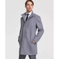 Men's Mayden Slim-Fit Wool Blend Overcoat