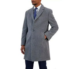 Men's Barge Classic Fit Wool/Cashmere Blend Solid Overcoats