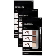 COVERGIRL - Easy Breezy Brow Powder Kit, three shades brow definer, professional double-ended angled brush, effortless, 100% Cruelty-Free