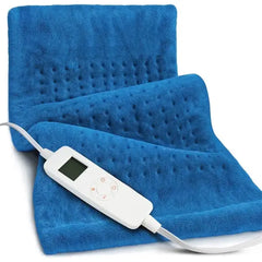Swfoer 33"x17" Portable Heating Pad for Back, Shoulder, and Neck Relief – 6 Heat Levels, 3 Timer Settings - Blue