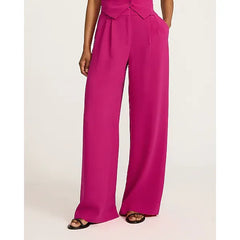 Express Signature Crepe High Waisted Relaxed Trouser