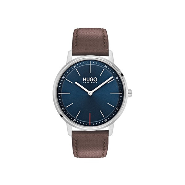 Hugo Boss Men's Blue Dial Brown Leather Watch - 1530128