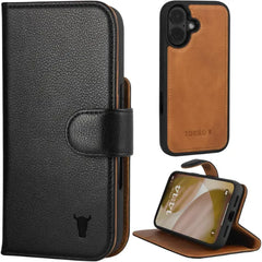 TORRO Leather Case Compatible with iPhone 17 Series Leather Bumper Case with Detachable Wallet Cover with Stand and Card Slots (Compatible with Official MagSafe Chargers)