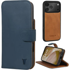TORRO Leather Case Compatible with iPhone 17 Series Leather Bumper Case with Detachable Wallet Cover with Stand and Card Slots (Compatible with Official MagSafe Chargers)