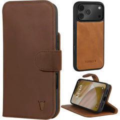 TORRO Leather Case Compatible with iPhone 17 Series Leather Bumper Case with Detachable Wallet Cover with Stand and Card Slots (Compatible with Official MagSafe Chargers)