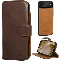 TORRO Leather Case Compatible with iPhone 17 Series Leather Bumper Case with Detachable Wallet Cover with Stand and Card Slots (Compatible with Official MagSafe Chargers)