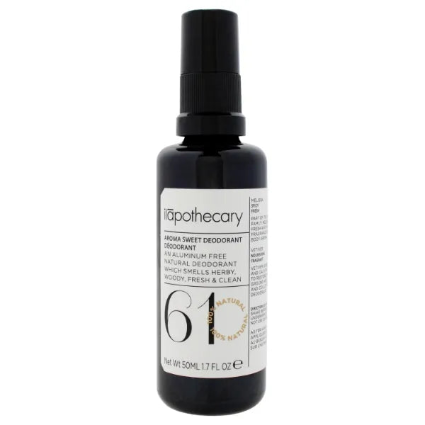 ilapothecary Aroma Sweet Deodorant - Natural Aluminum Free Womens Deodorant Spray - Herby and Woody Scent - Gluten Free - 1.7 oz