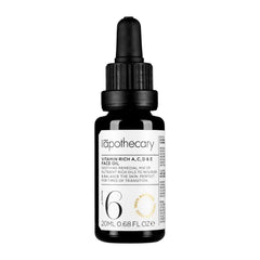ilapothecary Vitamin A C D and E Rich Face Oil - Face Moisturizer - Essential Oils for Skin - Nourishes, Balances, Firms Skin - Anti Aging - 0.68 oz