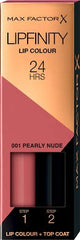 MaxFactor Lipfinity Lip Colour 2step Long Lasting 001 Pearl Nude 2.3 Ml + 1.9 G - AllurebeautypkMaxFactor Lipfinity Lip Colour 2step Long Lasting 001 Pearl Nude 2.3 Ml + 1.9 G