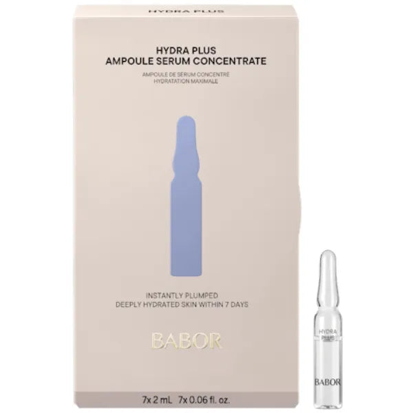 BABOR Hydra Plus Ampoule Concentrate, Moisturizing Skincare Capsule, Hyaluronic Acid Serum, Deeply Nourish to Plump and Smooth Skin, Anti Aging Serum 7 Day Treatment