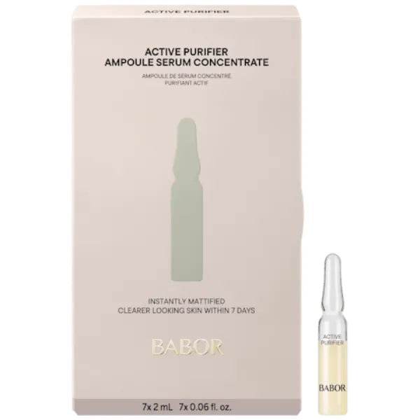 BABOR Active Purifier Ampoule Concentrates for Face with Tea Tree Oil, Refine, Purify, Revitalize Dull and Dry Skin, Clean & Vegan, Results in 7 Days