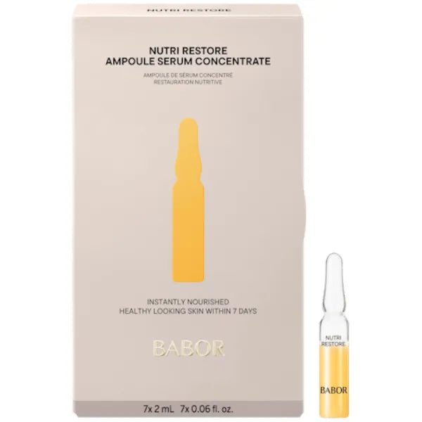 BABOR Nutri Restore Restorative Serum Ampoules for the Face, for Intensely Nourished and Healthy Skin, Vegan Formula, with Amino Acids and Argan Oil, Ampoule Concentrates, 7 x 2 ml