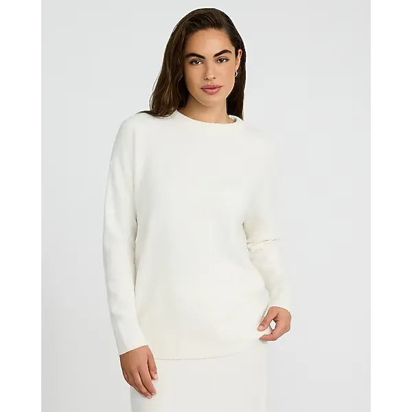 Express Boucle Crew Neck Tunic Sweater
