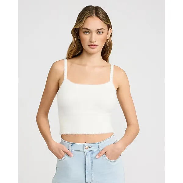 Express Fuzzy Cropped Sweater Cami