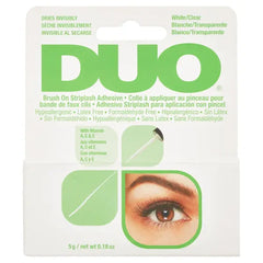 DUO Brush-On Lash Glue, Eyelash Adhesive, White/Clear, Dries Invisibily, 0.18 oz