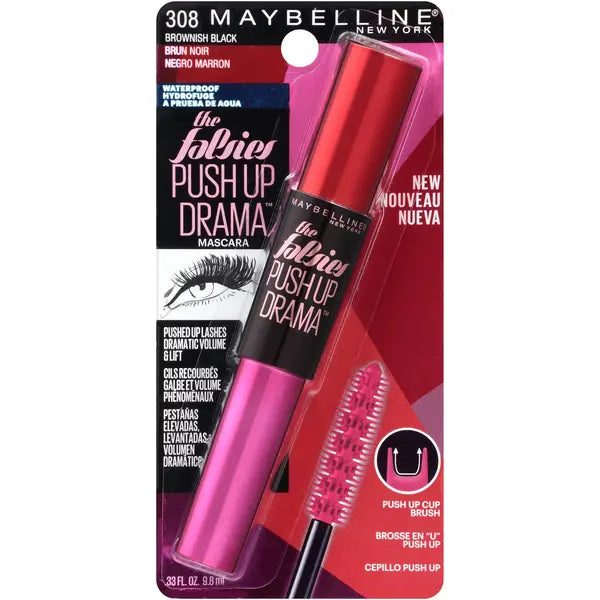 Maybelline The Falsies Push Up Drama Waterproof Mascara, Brownish Black