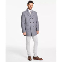 Men's Classic Fit Double-Breasted Wool Blend Peacoats